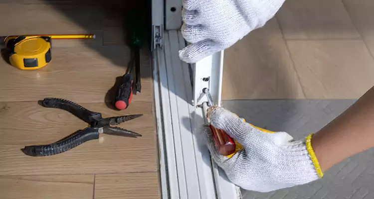 Backyard Sliding Door Track Repair in Haines City, FL